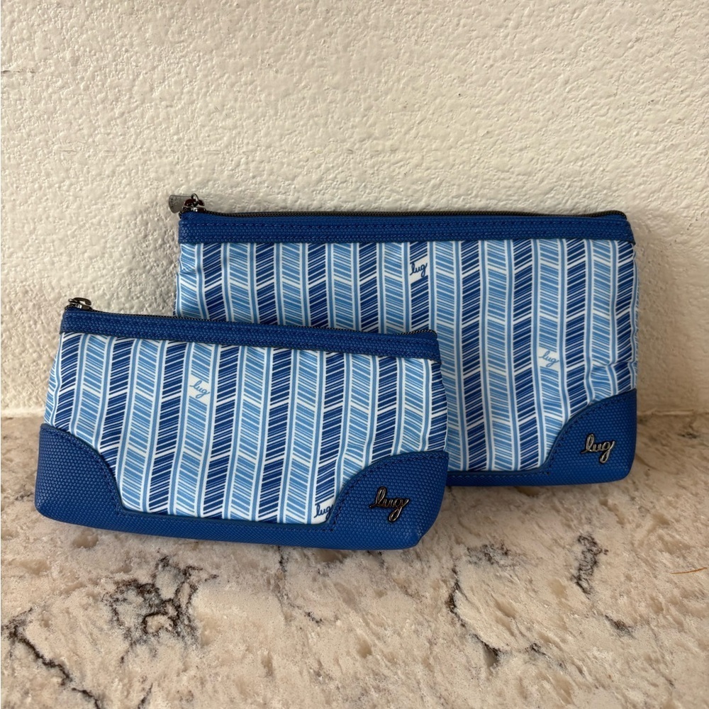 Lug Blue Patterned Cosmetic Bags Set
